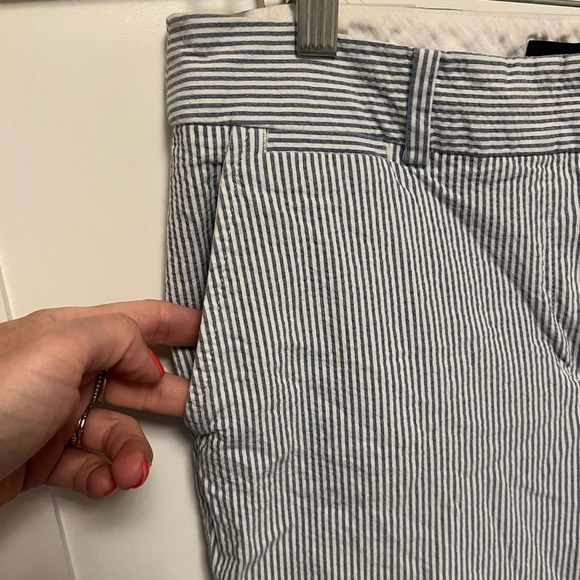 Talbots LIGHTWEIGHT SEERSUCKER SLIM ANKLE PANTS Size 10 - Picture 7 of 10